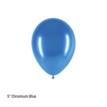 Decotex Pro 5" Chromium Blue Latex Balloons 50pk