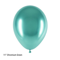 Decotex Pro 11" Chromium Green Latex Balloons 25pk