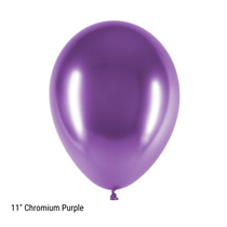 Decotex Pro 11" Chromium Purple Latex Balloons 25pk