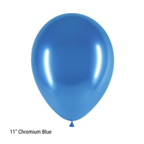 Decotex Pro 11" Chromium Blue Latex Balloons 25pk