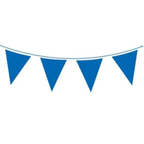 Royal Blue Solid Colour Bunting 20 flags 10m
