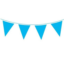 Light Blue Solid Colour Bunting 20 Flags 10m