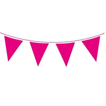 Hot Pink Solid Colour Bunting 20 Flags 10m