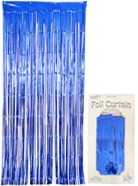 Metallic Blue Foil Door Curtain 2.4M
