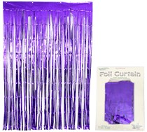 Purple Metallic Foil Door Curtain 2.4M