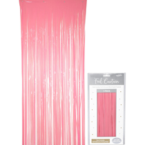 Light Pink Foil Door Curtain 1m x 2m