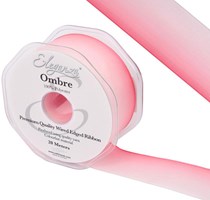 Wired Edge 38mm Pink Ombre Ribbon 20m