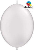 12" Pearl White Quick Link Latex Balloons - 50pk