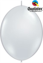 12" Diamond Clear Quick Link Latex Balloons - 50pk