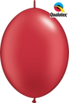 12" Pearl Ruby Red Quick Link Latex Balloons - 50pk