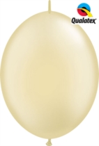 12" Pearl Ivory Quick Link Latex Balloons - 50pk