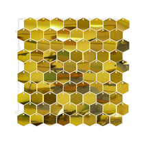 Sequin Gold Hexagon Single Wall Panel 30cm x 30cm