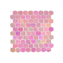 Sequin Pink Iridescnt Hexagon Single Wall Panel 30cm x 30cm