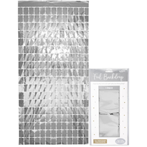 NEW Silver Retangle Foil Backdrop 1m x 2m
