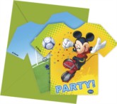 Mickey Mouse Goal Football Party Invitations and Envelopes 6pk