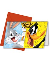 Looney Tunes Invitations & Envelopes 6pk