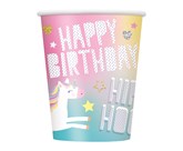 Unicorn Party 9oz Paper Cups 8pk