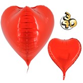 Red 3D Heart 23" Foil Balloon