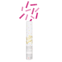 Hello Baby Pink Gender Reveal Confetti Cannon