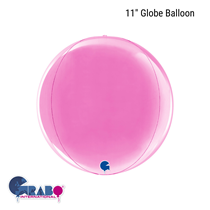 Fuchsia Pink 11" Globe Foil Balloon