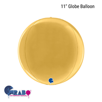 Gold 11" Globe Foil Balloon