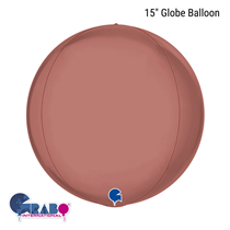 Platinum Rose 15" Globe Foil Balloon