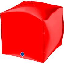 Square 4D Red 15" Foil Balloon
