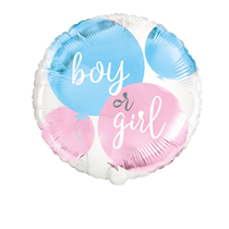 Gender Reveal Boy or Girl 18" Foil Balloon