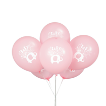 Pink Baby Elephant 12" Latex Balloons 8pk