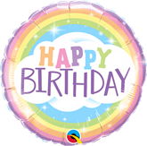 Happy Birthday Rainbow 18" Foil Balloon