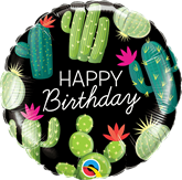 Happy Birthday Cactuses 18" Foil Balloon