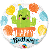Happy Birthday Cactus 18" Foil Balloon