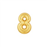 Gold Number 8 Air Fill Foil Balloon 7"