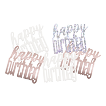Rose Gold Glitz Happy Birthday Foil Confetti 14g