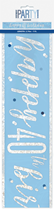 Blue Glitz 40th Birthday Foil Banner 9ft