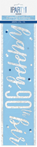 Blue Glitz 90th Birthday Foil Banner 9ft