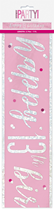 Pink Glitz 13th Birthday Foil Banner 9ft