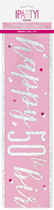 Pink Glitz 50th Birthday Foil Banner 9ft