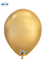 Qualatex Chrome 7" Gold Latex Balloons 100pk