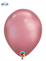Qualatex Chrome 7" Mauve Latex Balloons 100pk