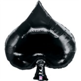 Ace of Spades SuperShape Foil Balloon 35"