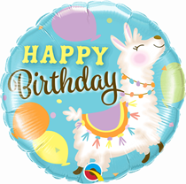 Happy Birthday Llama 18" Foil Balloon
