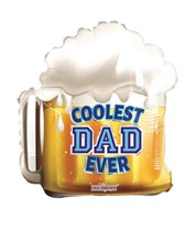 Coolest Dad Beer Mug 18" Foil Shape Balloon
