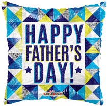 Happy Father's Day Geometric 18" Square Foil Balloon