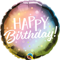 Happy Birthday Metallic Ombre 18" Foil Balloon