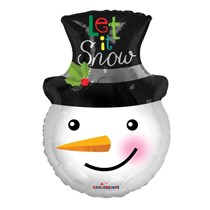 Christmas Snowman Shape 18" Foil Balloon