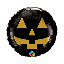 Halloween Black & Gold Jack Face 9" Foil Balloon