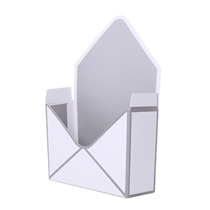 White & Silver 23cm Cardboard Envelopes 10pk
