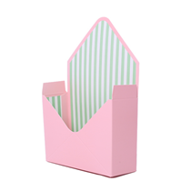 Pink & Green Stripes 23cm Cardboard Envelopes 10pk