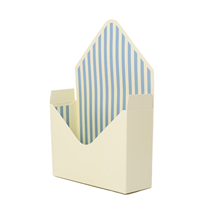 Cream & Green Stripes 23cm Cardboard Envelopes 10pk